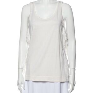 Chloe Ivory Lace Accent Tank Top